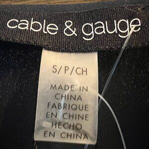 Navy Cable & Gauge Sleeveless Camisole